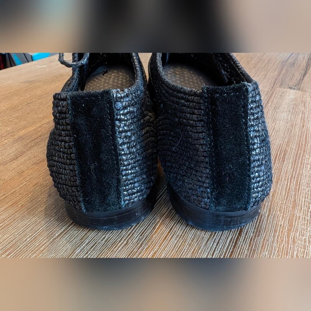ANTHROPOLOGIE/SILENT D Roxford Black Raffia Size 7 - Picture 5 of 8